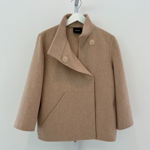 AKRIS CAMEL TAN CASHMERE JACKET SIZE FR 36 / IT 40 / US 4 NWOTS! - Picture 5 of 16